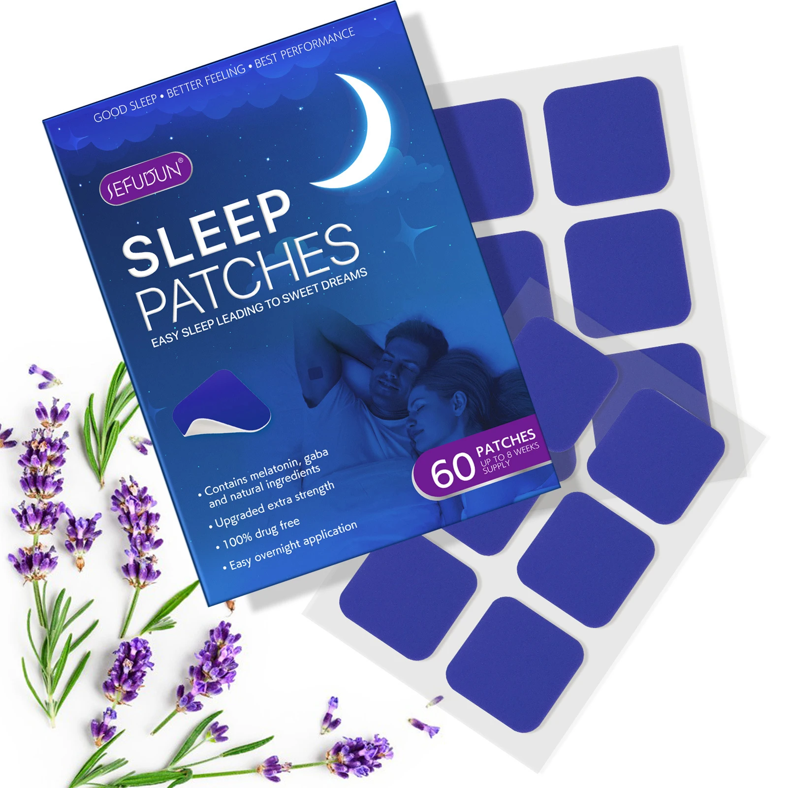 

60pcs Insomnia Treatment Relief Patches Decompression Improve Sleeping Stickers Reduce Fatigue Sleep Aid For Good Sleep At Home