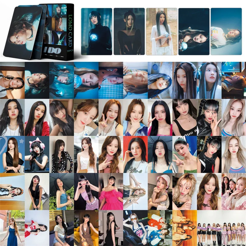 55Pcs/Set Kpop GIDLE Lomo Cards Album I DO Photocards High Quality HD Double Side Print Photo Cards for Fans Collection Gift