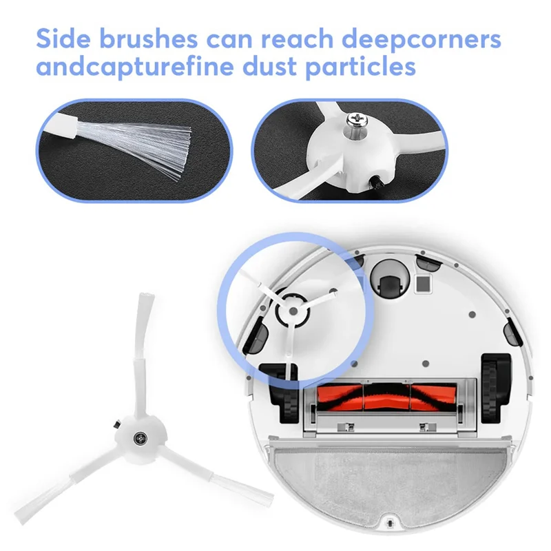TCF-Aksesori Suku Cadang Pengganti Filter HEPA Sikat Samping Sikat Utama untuk Penyedot Debu Robot Roborock S51 S55 S5 S6 S5max