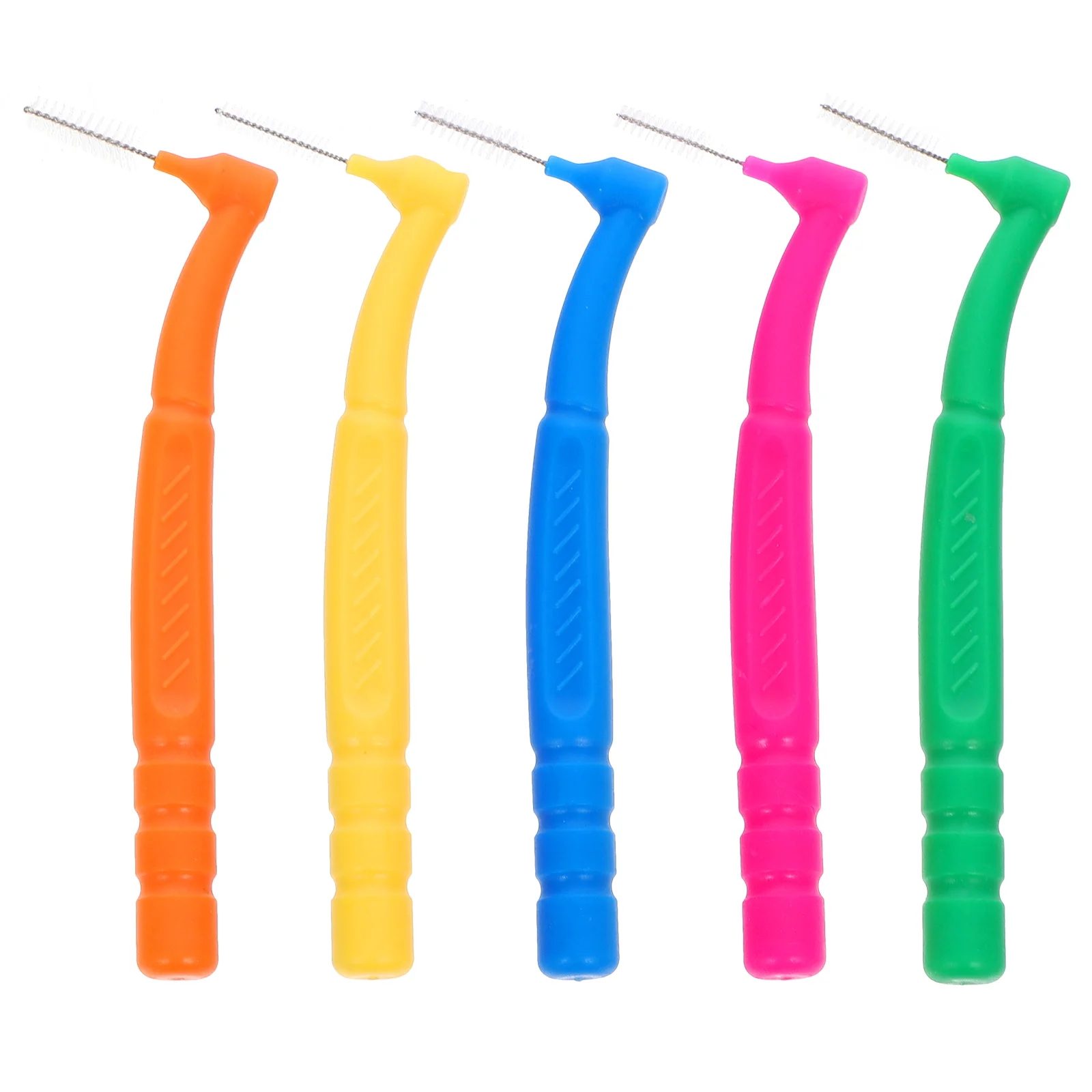 50 Pcs Interdental Brush Floss Flosser Teeth Gum Cleaning Tools for Nylon Wool Portable Head