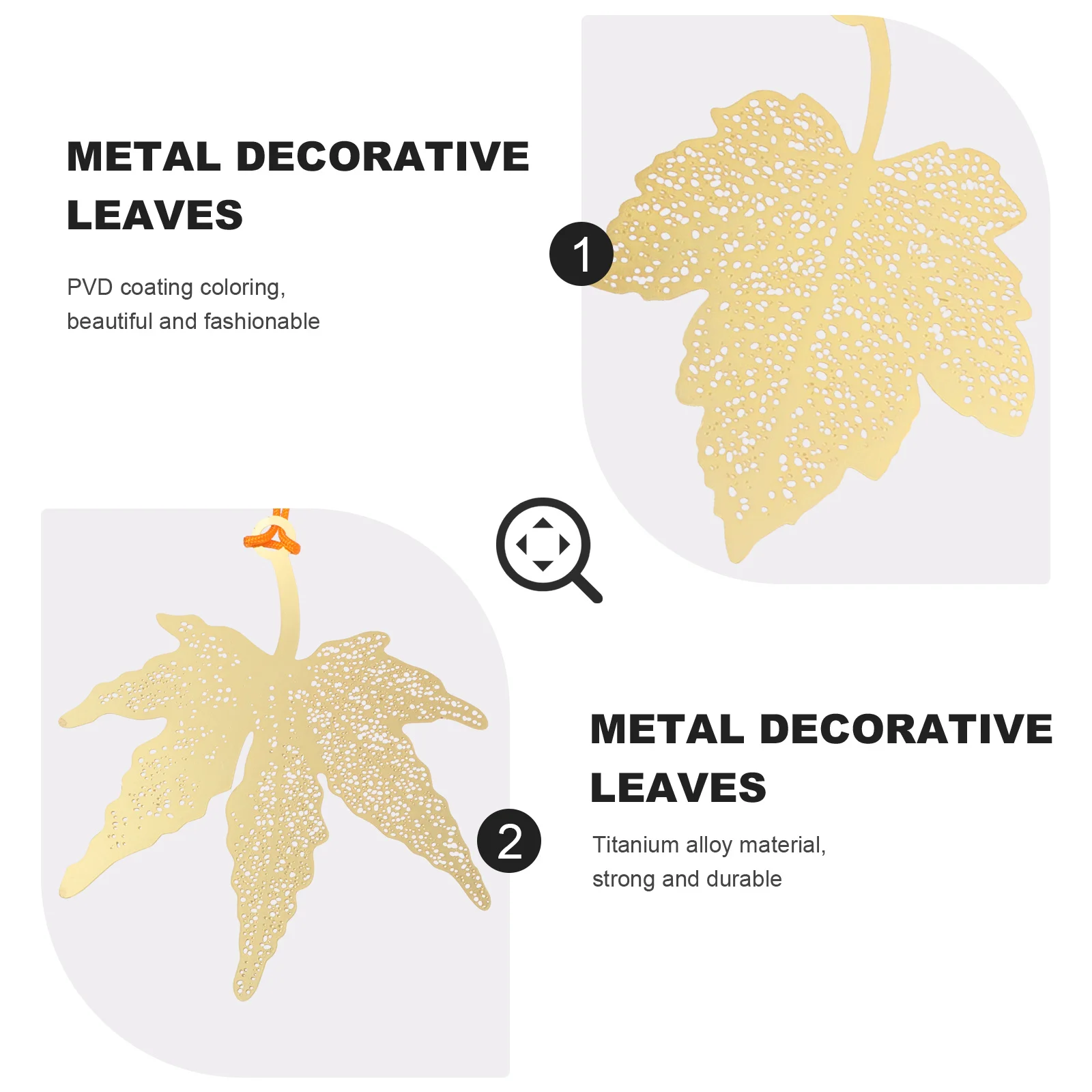 

14Pcs Metal Maple Leaf Decor Christmas Hanging Ornament for Tree Home Office Bar Cafe Mall Fireplace Window Wall