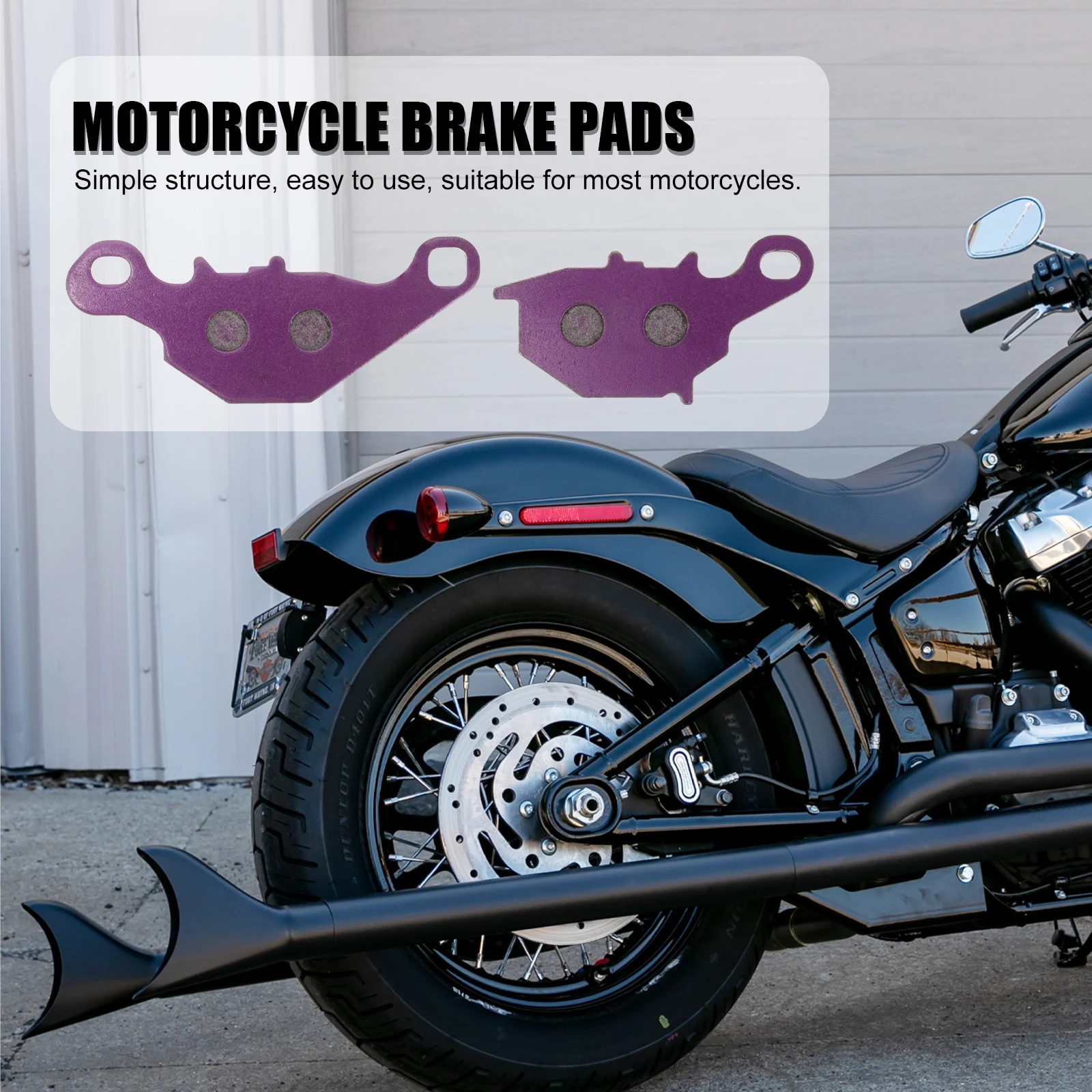 

1 Pair Motorbike Brake Pads Front Disc Replacement Motorcycle Parts Noiseless Long-Lasting Lightweight Durable For Most Models