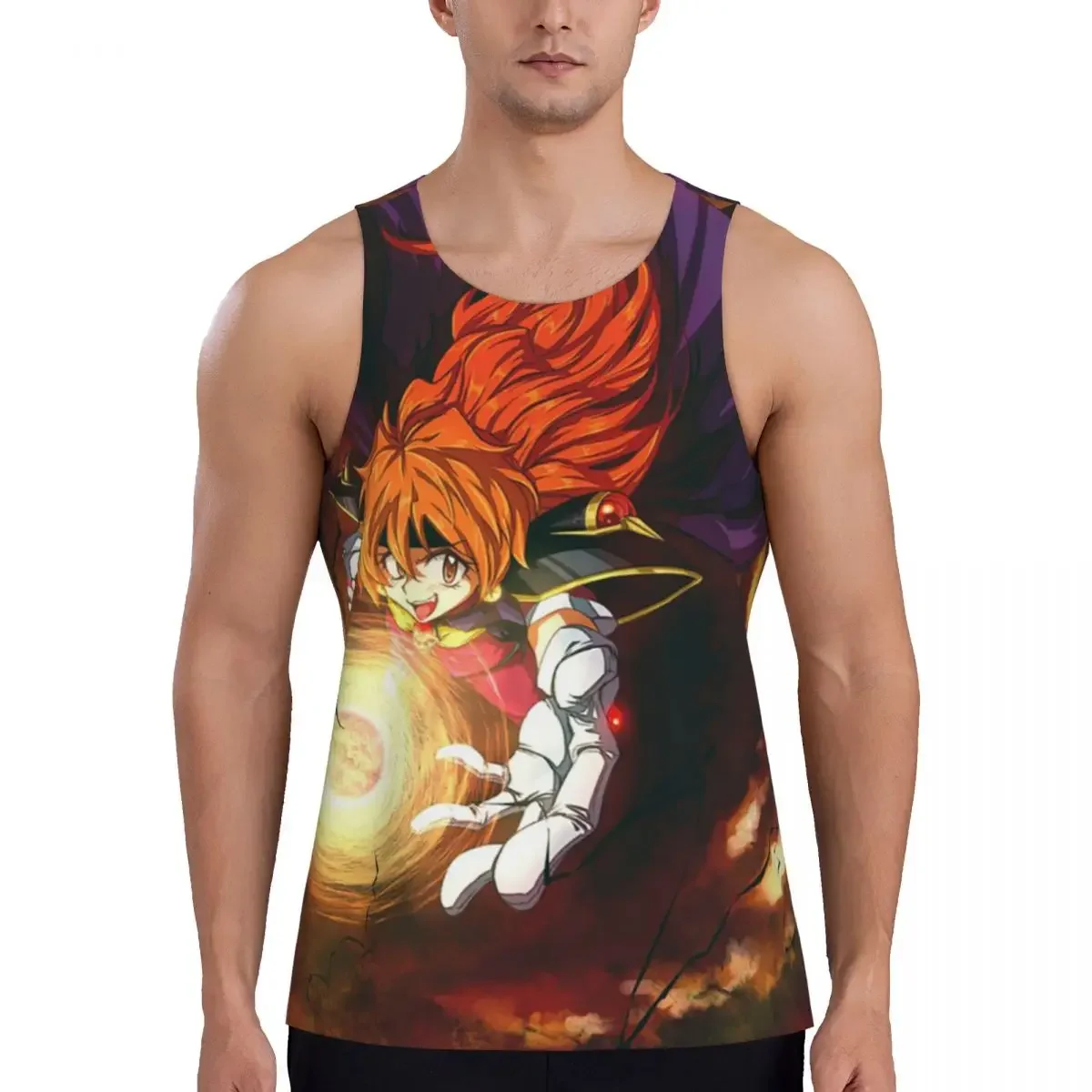 Schnell trocknendes Lina Inverse Dragon Slave Slayers Gym Tank Muscle ärmelloses Shirt Bodybuilding atmungsaktive Weste