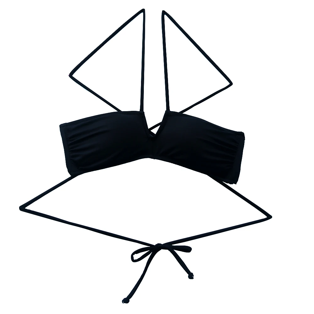 The Bandeau Bikini Top For Women Sexy Women Swimwear bathing suits Top bikinis brazilian Black swimsuit Top Plus Size