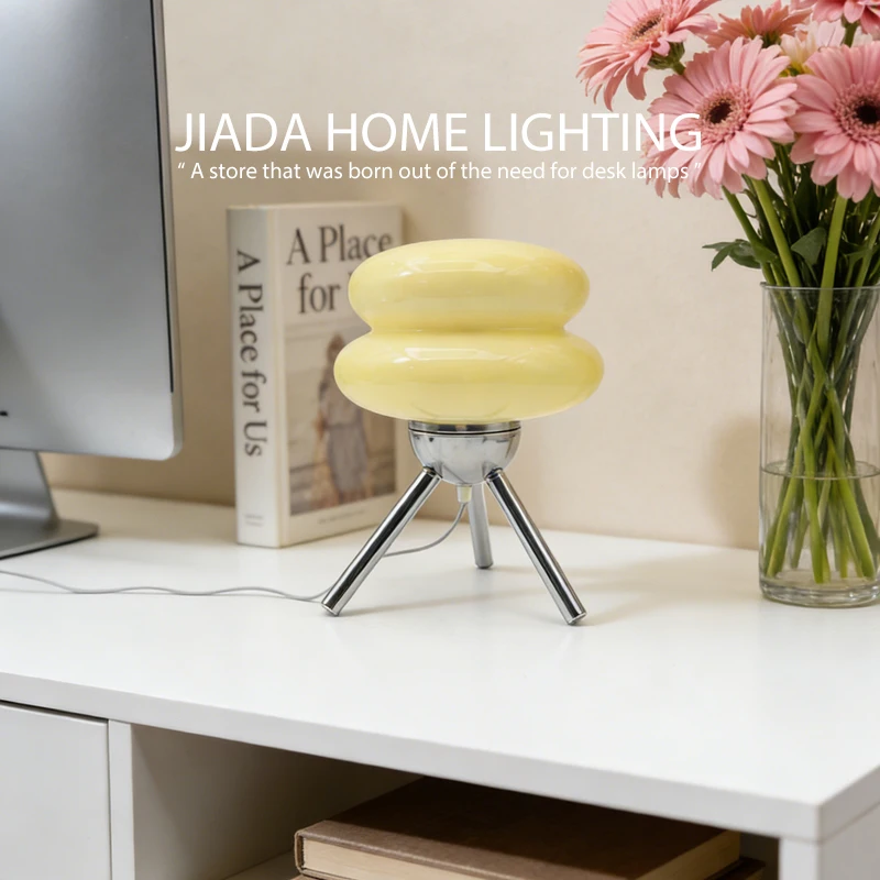 

Floating Loop Modern Glass Table Lamp LED Living Room Bedroom Bedside Girls Room Decor Ambient Home Lighting