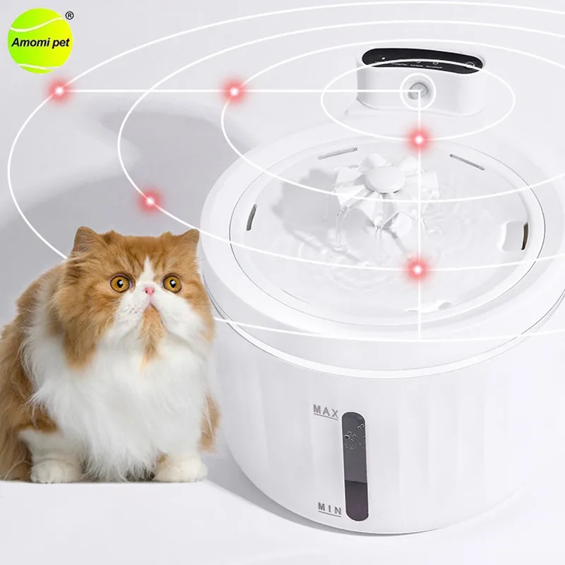 

Intelligent Cat Water Fountain 2L Capacity Pet Cat Water Drinking Dispenser Automatic Circulation Induction Cat Drinker Fountain