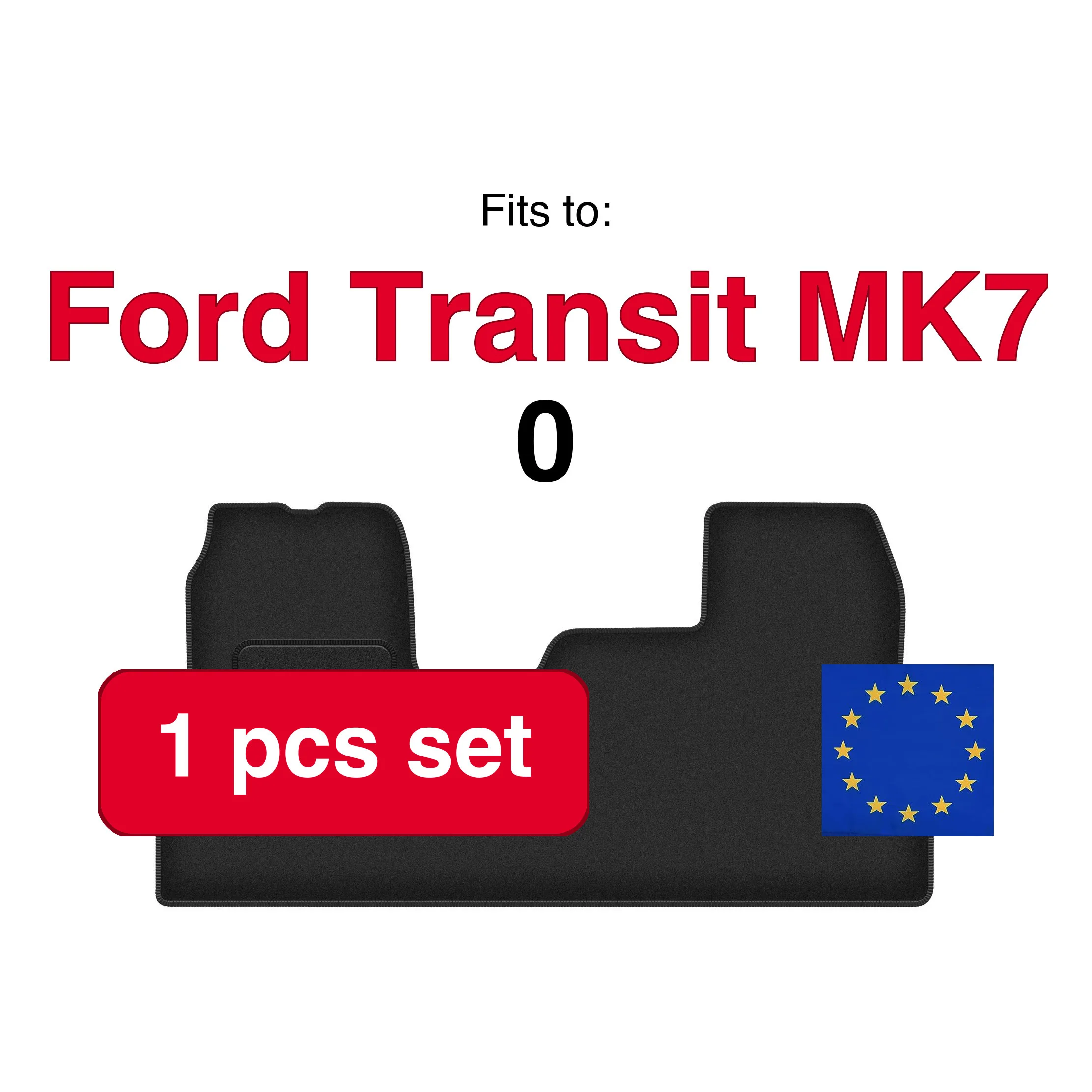 Ford Transit MK7 Bus (0) velours automatten 1 stuks zwarte automattenset