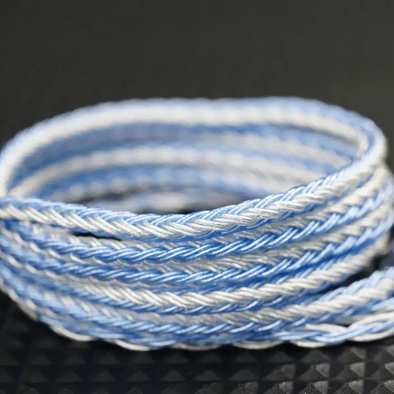 XINHS XH09-1 16-Cores Blue 5N Monocrystalline Copper Silver-Plated HIFI Headphone Upgrade Cable 0.78mm 2PIN/MMCX/QDC