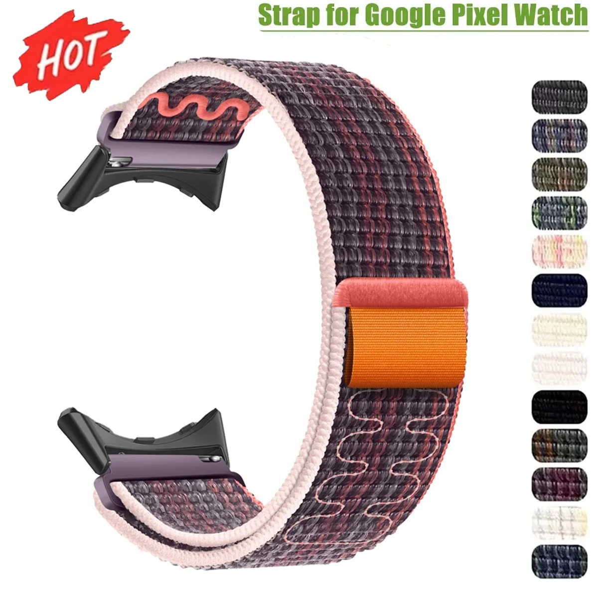 HOT Woven Strap For Google Pixel Watch5/4/3/2/1 41mm Nylon Strap For Google Watch 5/4/3 45MM Sport Strap Replaced Accessories
