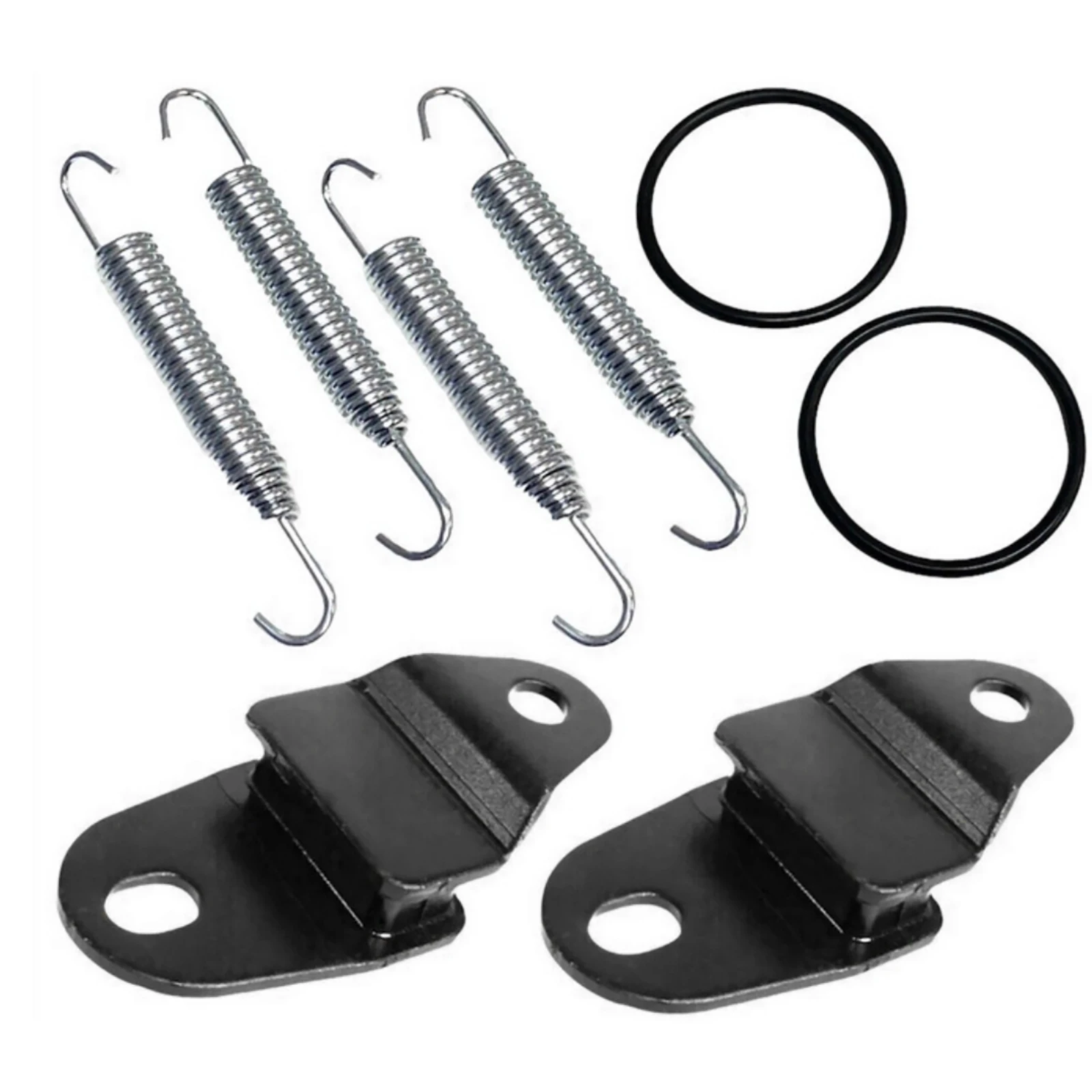2Pcs Motorcycle Exhaust Muffler Pipe Bracket Mounts Hangers 2GU-14771-00-00 With O-Rings & Springs Kit For Yamaha Banshee YFZ350