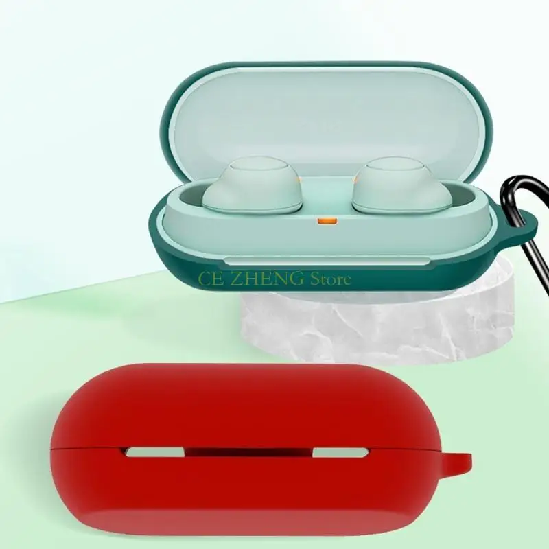 E56B WF-C500 이어폰 액세서리 교체용 케이스를위한 실리콘 보호 사례 케이스 보호 스킨 홀더