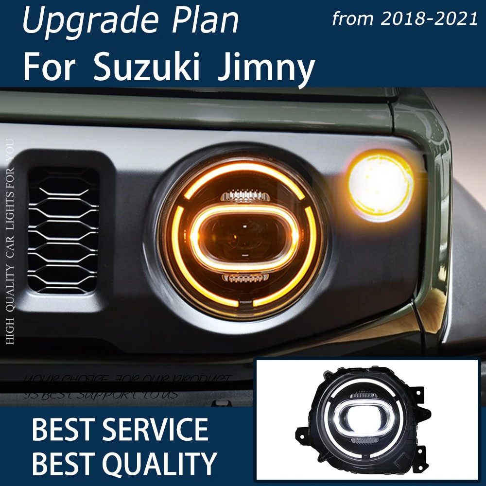 

Car Lights for Suzuki Jimny 2018-2021 LED Auto Headlight Assembly Upgrade Bifocal Lens Dynamic Signal Lamp Tool Accessories