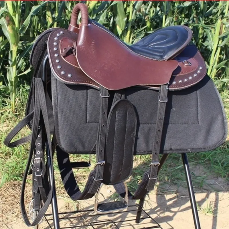 SELA-Sac de Selle 138 Cavalos, Ensemble Complet de Selles de Cheval à Pompon Touristique, Durable et Compétitif