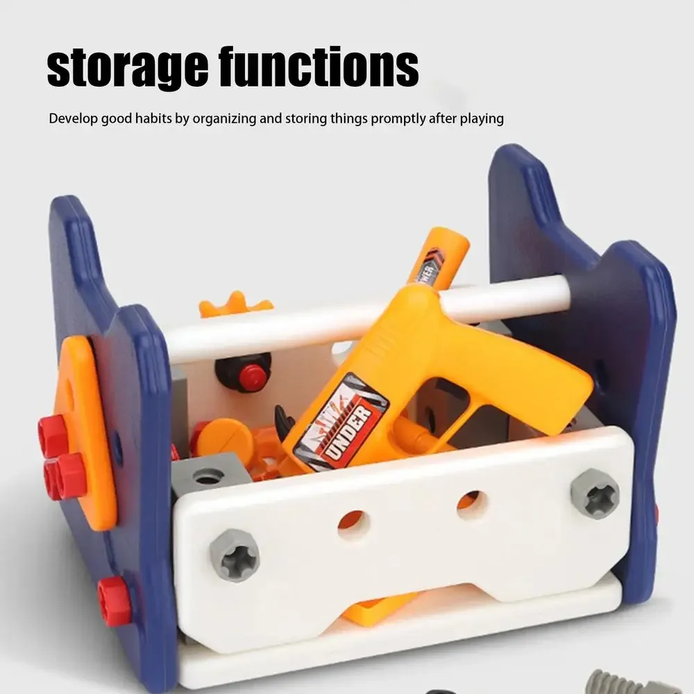 40/56/58Pcs Children's Play Repair Tool Set with Screwdrivers Play Screw Pretend Tools Kit Gift Plastic Construction