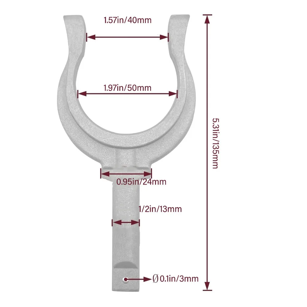 2Pcs Portable 2in Rowlock Socket Bracket Aluminum Oar Lock Boat Rowlock Socket Bracket Canoe