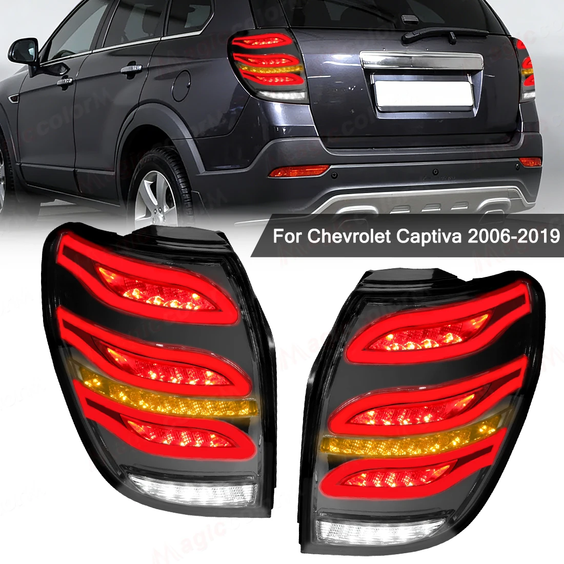 LED Car Tail Lamps For Chevrolet Captiva 2007 2008 2009 2010 2011 2012 2013-2018 Dynamic Turn Signal Reverse Brake Fog Lights