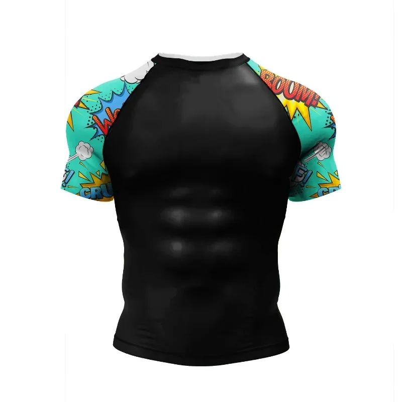 Cody Lundin Men Sublimation MMA Rashguard Bjj Jiu Jitsu Exercise Sportwear High Elastic 3D Printed Compression Grappling Blouse