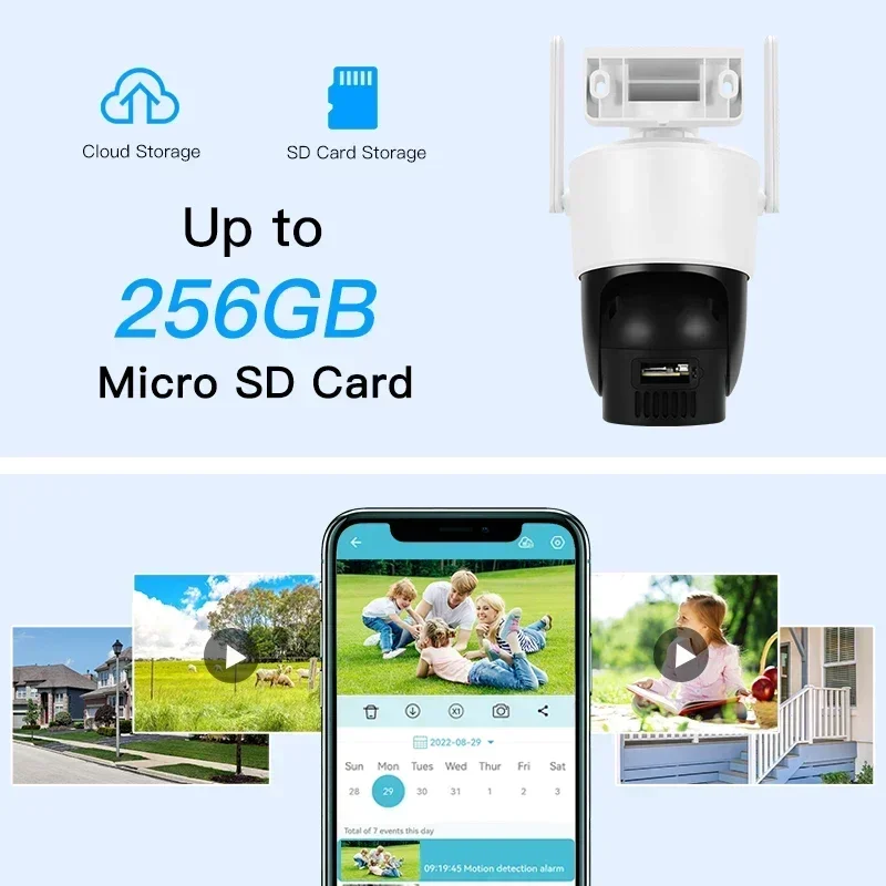 1080P Security Protection CCTV Video Surveillance IP Camera 4MP PTZ Wifi Camera with Dual Screen Outdoor Security Camera