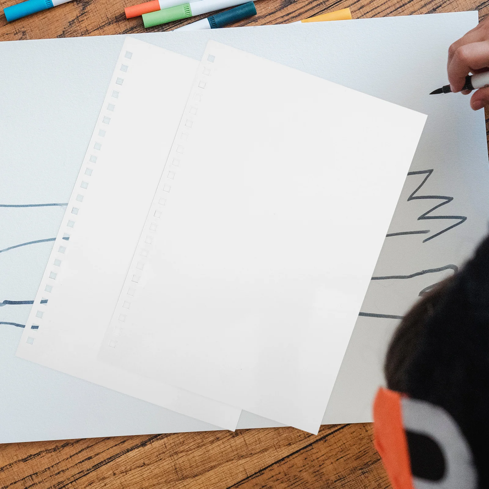 50 قطعة التقويم الفارغ الملء فضفاض ورقة ورقة الموثق دفتر الصفحات الداخلية ورق الرسم DIY بها بنفسك مذكرات رسم ملاحظة