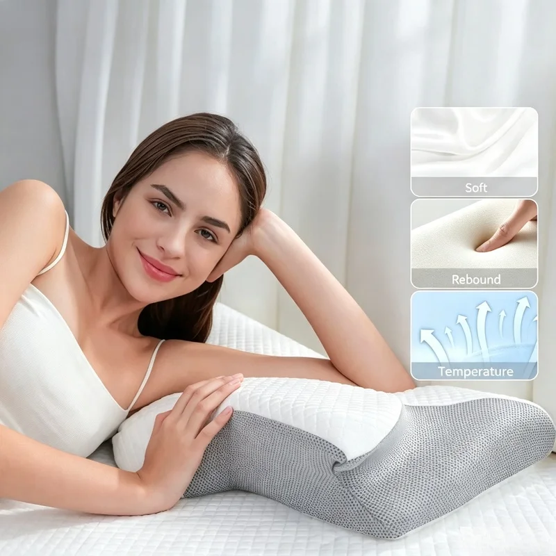 Ergonomic Cotton Snack Pillow Soft Lightweight Support For Side Back Stomach Sleep Comfort Sleeping Cushion
