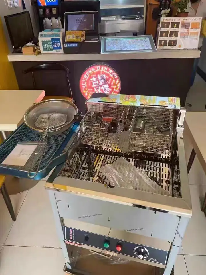 r Fish Fryer Deep Fryer Pot for Kitchen Vertical Restaurant Chips Deep Frying Pot Electric Deep Frye