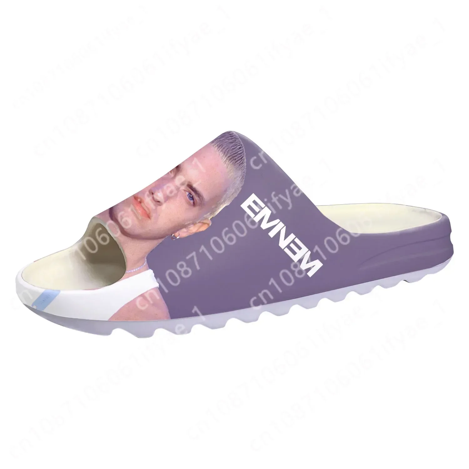 Eminem Hip Hop Rapper Soft Sole Sllipers Home Clogs Water Shoes Mens Womens Teenager Bathroom Beach Customize on Shit Sandals