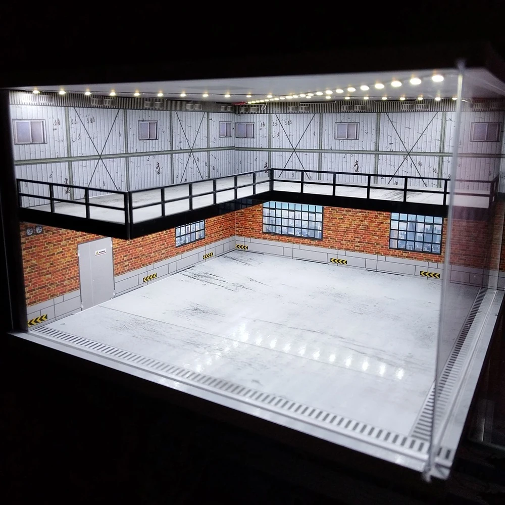 1/64 1/18 1/24 1/32 1/43 Schaal Auto Garage Diorama Modellen Set Scène LED Parkeerplaats Model voor Matchbox Hot Wheels Collectie