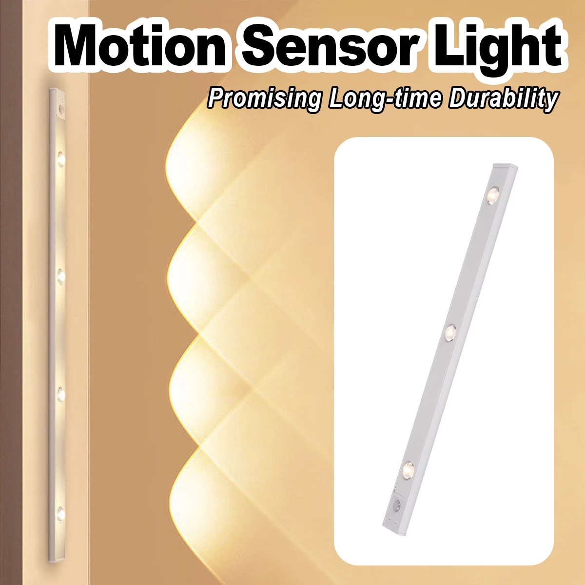 Ultra Slim Led Motion Sensor Light Strip Lamp Usb Rechargeable 3 Colors 10cm/20cm/30cm/50cm Infrad Paste Suction Bedside Reading