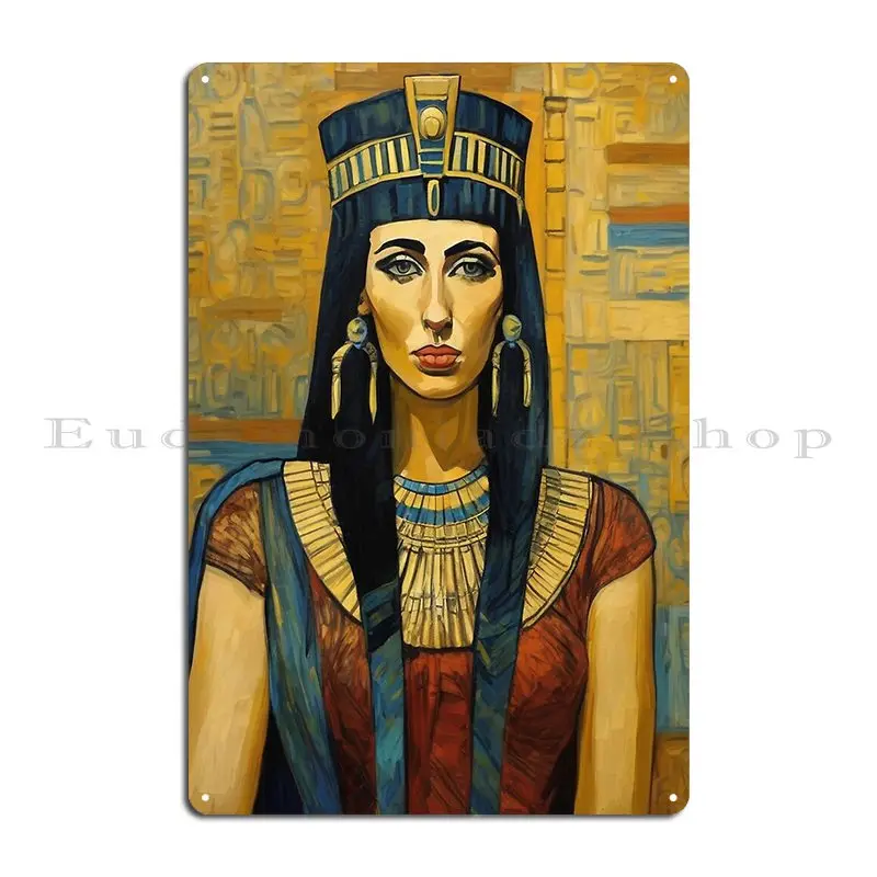 Cleopatra Queen Of Egypt Metal Plaque Character Printing Party Club Living Room Pub Tin Sign Poster