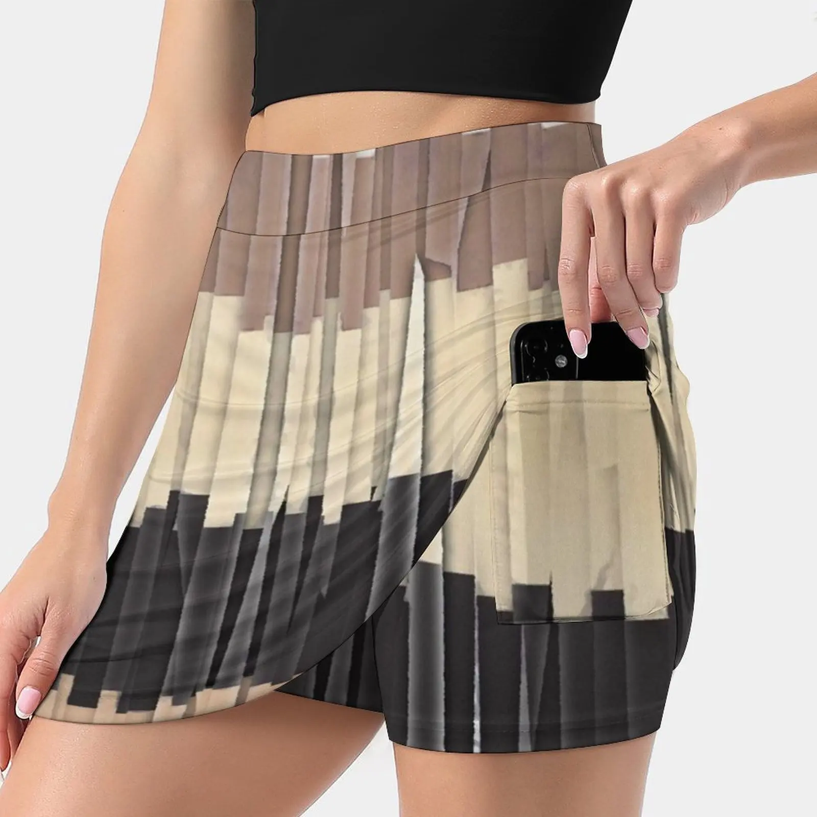 Shreds Of Colors 3 Women's skirt With Pocket Vintage Skirt Printing A Line Skirts Summer Clothes Shred Grunge Texture Earth