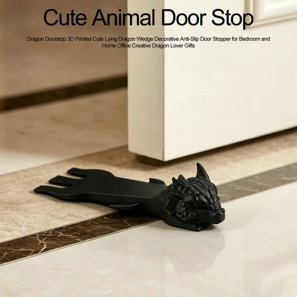 Dragon Shape Doorstop Decorative Door Wedge 3d Printed Lying Dragon Doorstop Wedge Decorative Dragon Door Stopper for Carpet