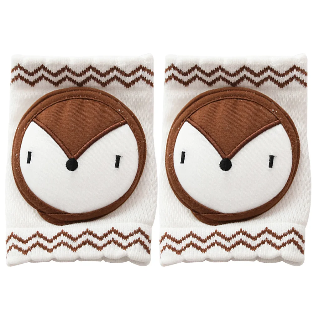 

1Pair Baby Kneepads Cotton Breathable Sweat Absorbing Anti-Slip Elastic Crawling Protector for Infants Toddlers Fox Pattern Deep