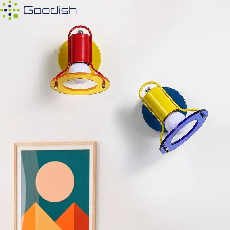 

Светодиодные настенные светильники в средневековом индустриальном стиле, сине-красные, разноцветные, в форме трубной лампы, художественные, креативные, для спальни, домашнего декора, люстры