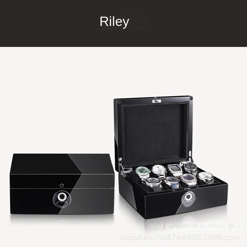 Fingerprint lock, watch storage box, pear wood watch display box, gift box.