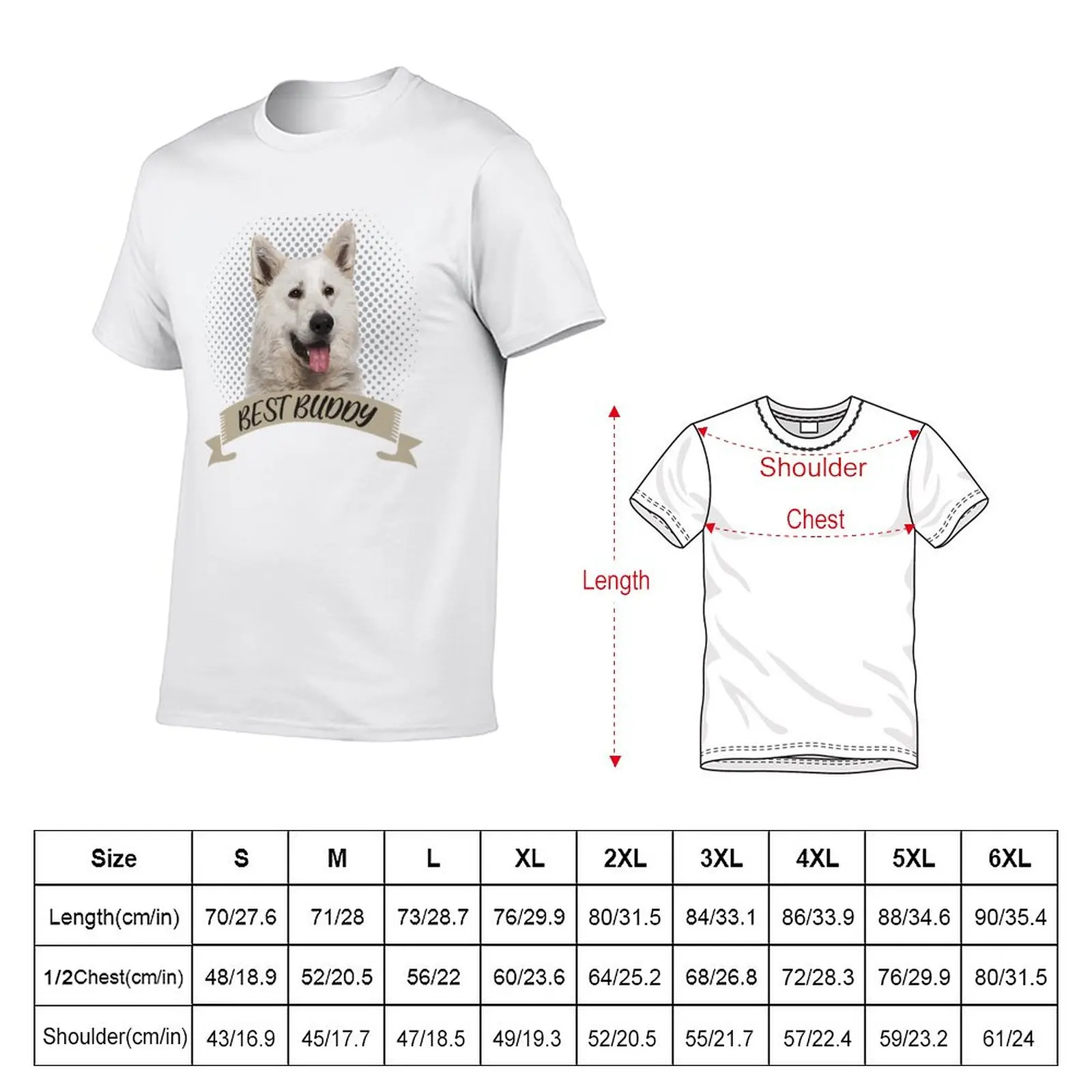 New Berger Blanc Suisse White Shepherd best friend T-Shirt boys animal print shirt summer clothes men t shirts