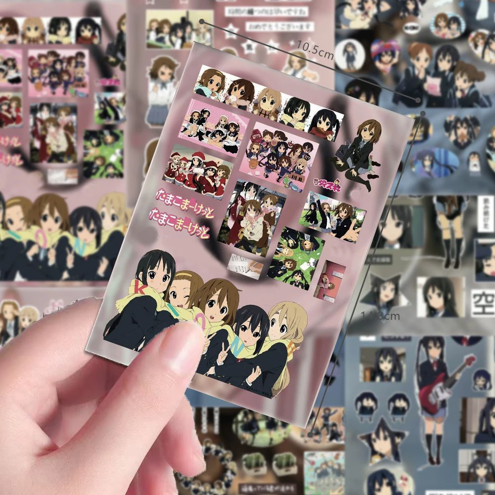 

4/8Sheets Girls Hirasawa Yui K-On K-On Stickers Cute Akiyama Mio Tainaka Ritsu Kotobuki Tsumugi Nakano Azusa Anime Sticker Decal
