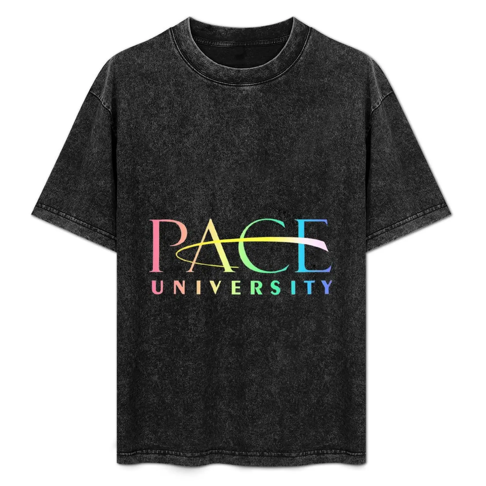 

pace university rainbow logo T-Shirt Fitness Training Breathable Tee