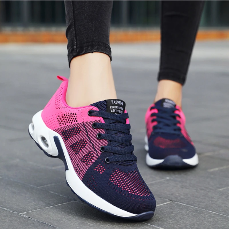 Merk Dames Sneakers Mesh Ademende Damesschoenen Outdoor Luchtkussen Sportschoenen Comfortabele Dames Casual Schoenen Zapatos Mujer