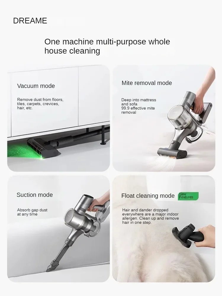 DREAME V16Pro Cordless Vacuum Cleaner Household Large Suction Green Light Dust Handheld Mite Removal Small Home Appliances