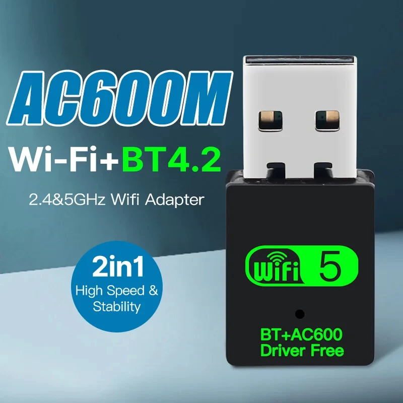 

Беспроводной USB-адаптер с высоким коэффициентом усиления, 600 Мбит/с