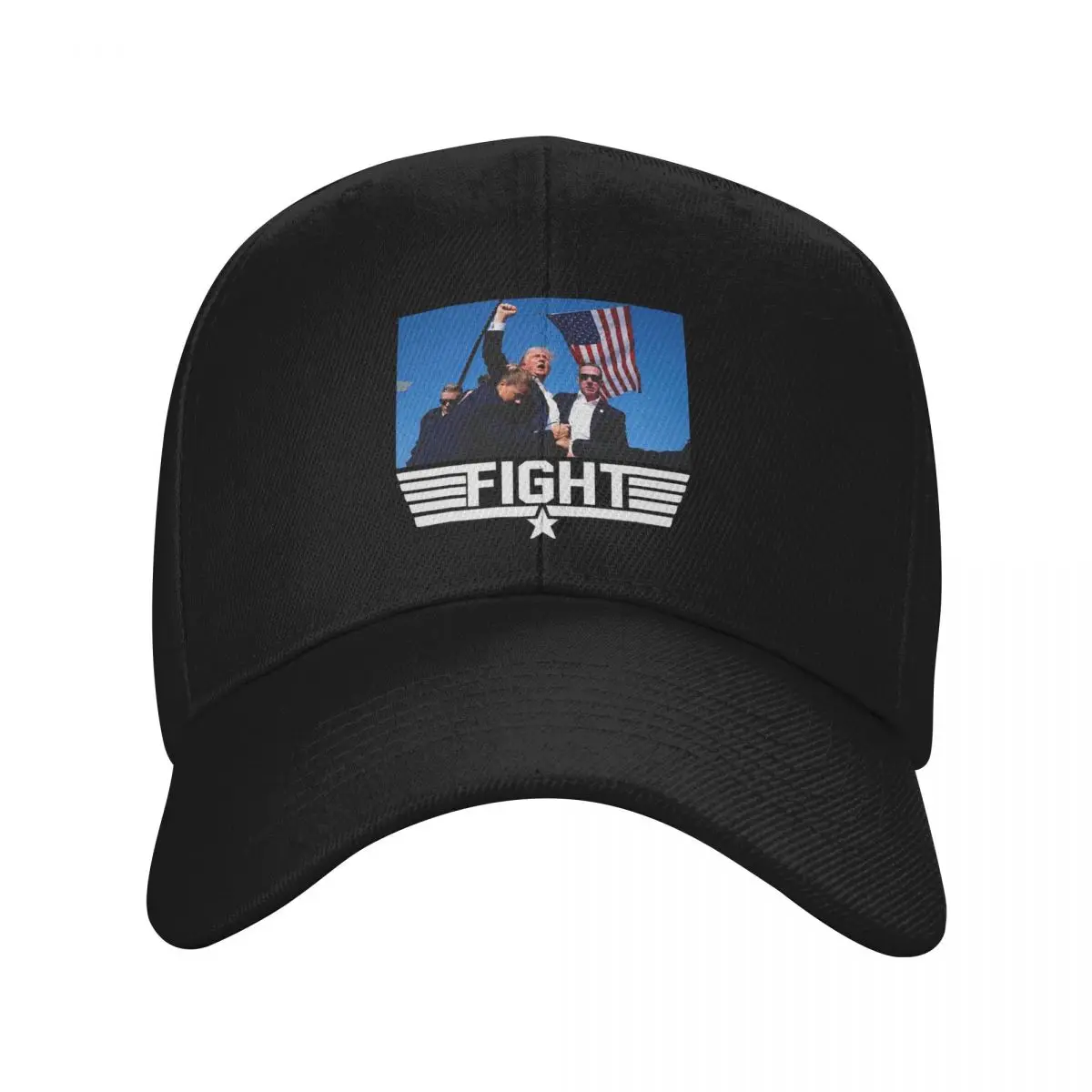 2024 Trump Fight For America Merch Unisex Baseball Caps Trump Shot Meme Dad Hat Unique Design Casual Wear Adjustable Sun Cap