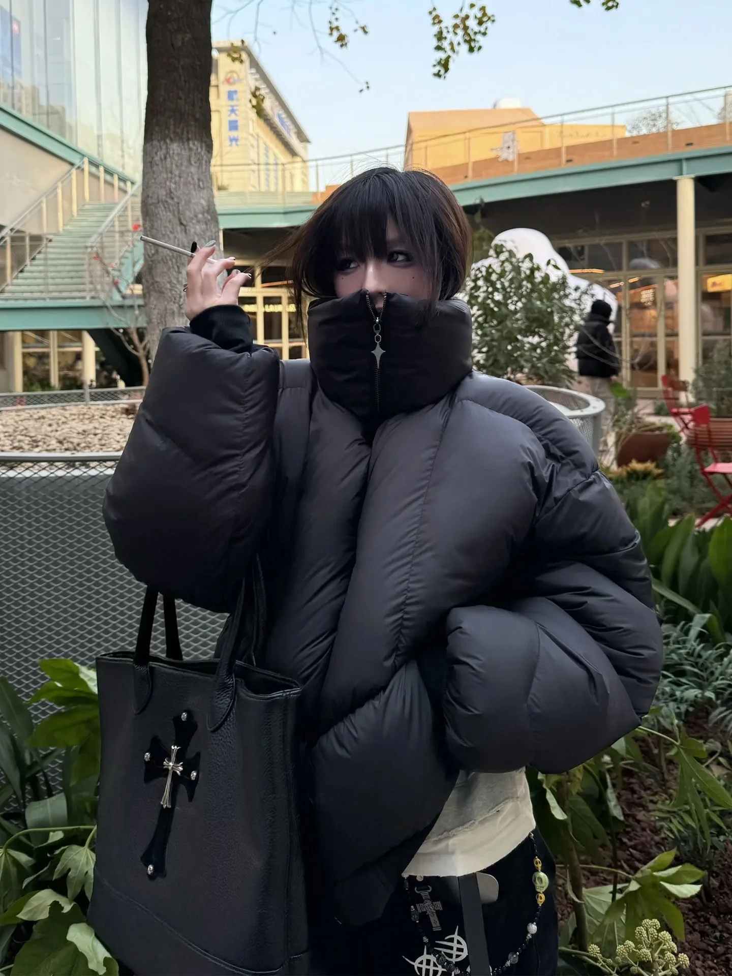 

Cleanfit Knight Armor Thiened Хлопковое джето с воротником-стойкой, пальто для женщин, зимняя теплая верхняя одежда, повседневная одежда для поездок на работу