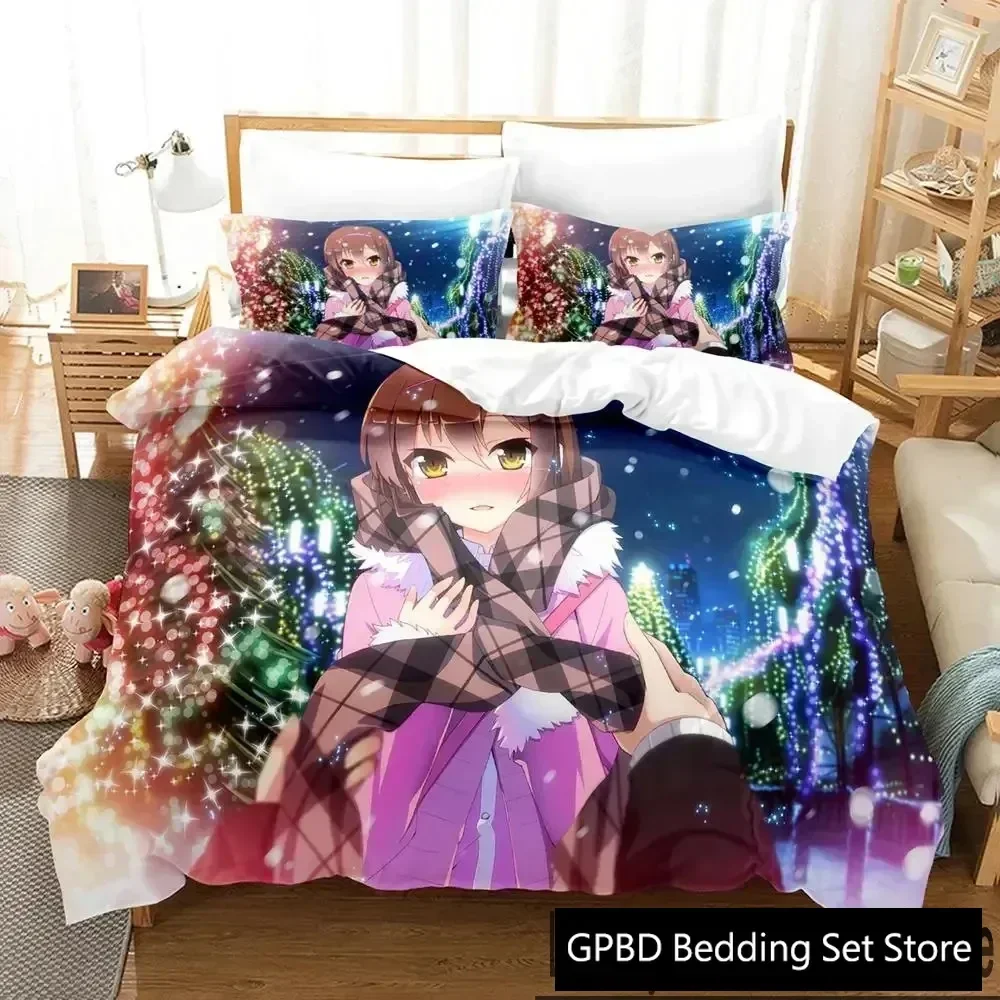 Anime The Pet Girl of Sakurasou Mashiro Shiina 3D Bedding Set Duvet Cover Pillowcases Single Twin Full King Size Home Decor