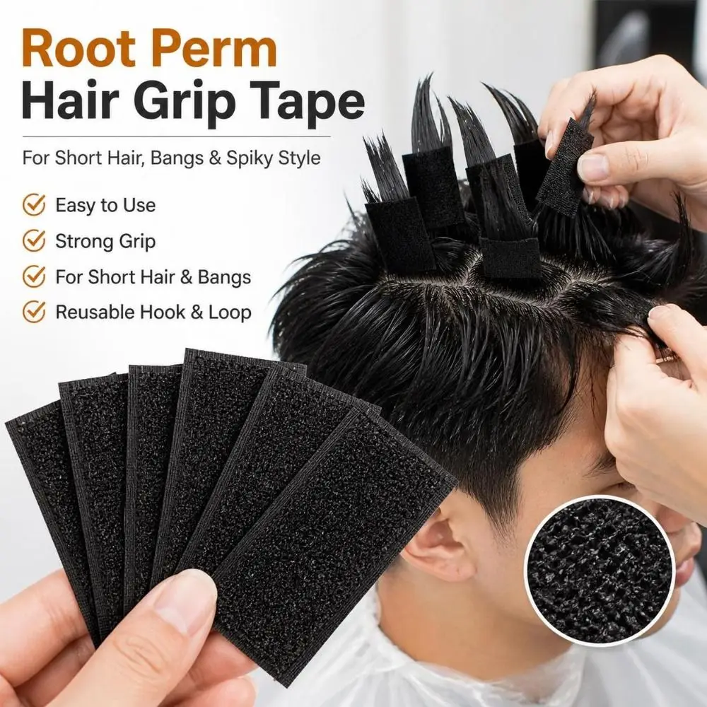 30pcs Self-Adhesive Hair Perm Sticker Instant Apply Reusable Bangs Hair Stickers Lightweight Hold Perm Tools Daily Styling