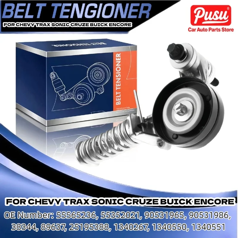 

Belt Tensioner & Pulley Kit for Chevrolet Cruze, Trax, Sonic, Buick Encore 1.4L | OE 55565236, 55352021 Repl 90531965, 90531986