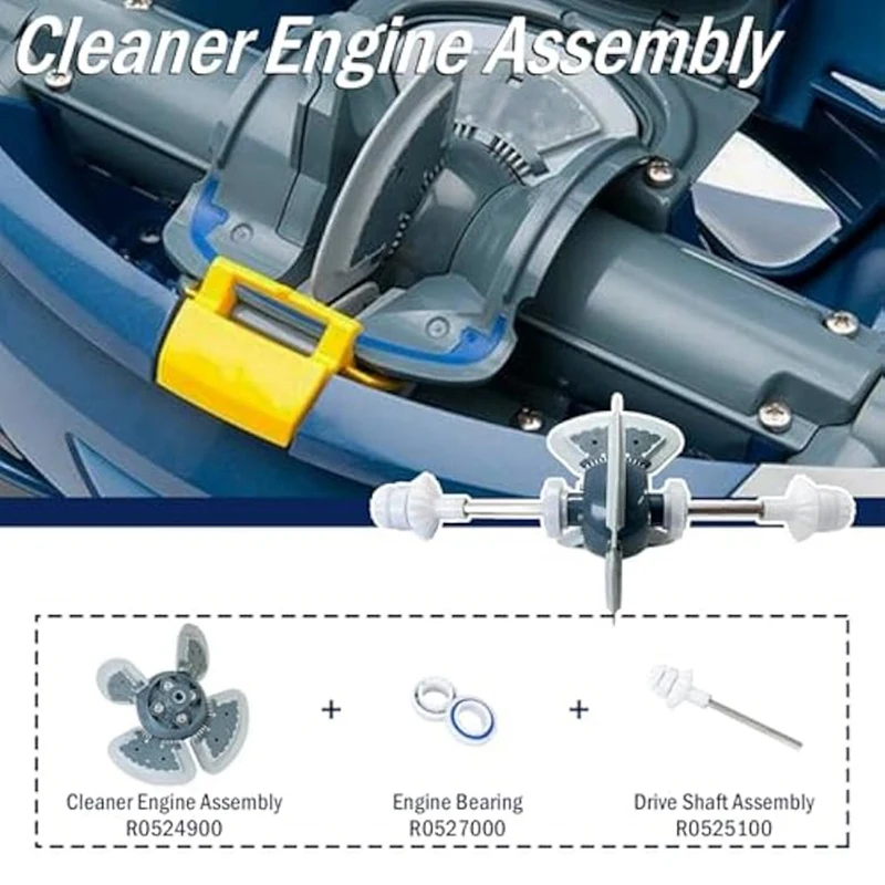 ABKW-Pool Cleaner Parts Accessories For MX6 MX8 MX6EL MX8EL, Tune Up Kit With R0524900, R0526100, R0527000