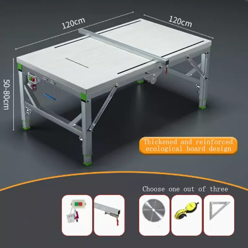 DIY Folding Lifting Work Saw Multifunctional Woodworking Workbench Electric Woodworking Table Saw Upside Down Sliding Table Saw