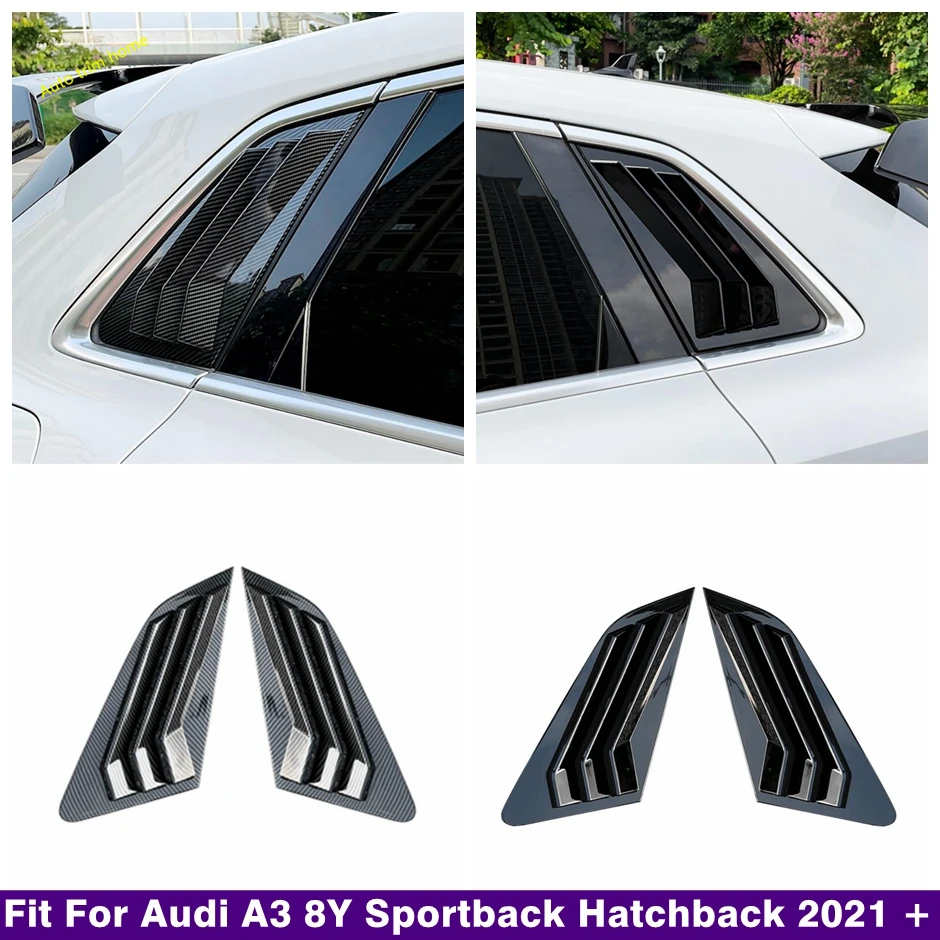 

Rear Window Louver Shutter Panel Decoration Frame Cover Trim Fit For Audi A3 8Y Sportback Hatchback 2021 2022 Car Accessories