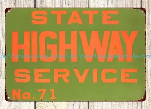 State Highway Service metal tin sign  reproduction metal tins