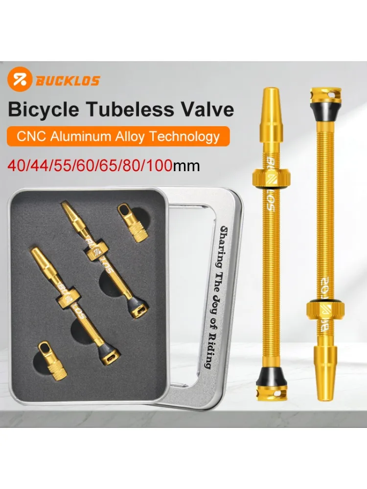AliExpress BUCKLOS Bicycle F/V Tubeless Presta Valve for MTB Road Bike Tire Valve 40/44/55/60/65/80/100mm Bicycle Valves Cycling Parts